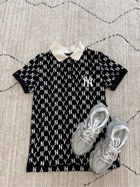 MLB black and white All-Over NY Tank Top Unisex Xs